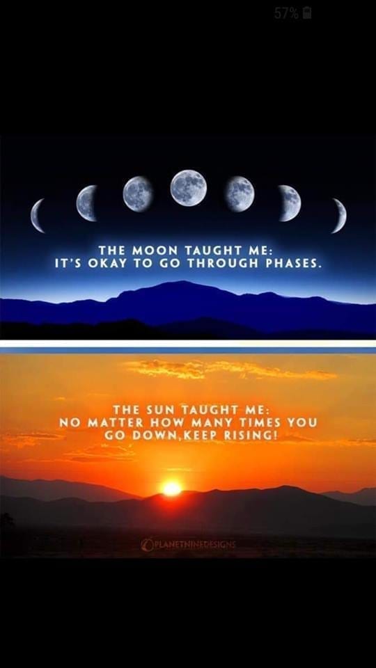 The sun and moon.